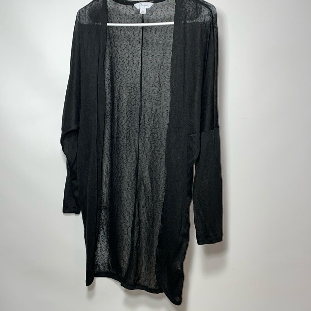 Curfew think translucent long open sweater